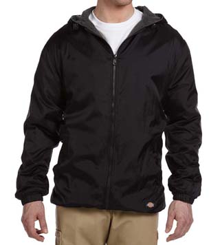 33237 - Fleece-Lined Hooded Nylon Jacket