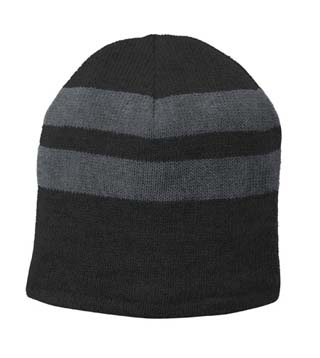 Fleece-Lined Striped Beanie