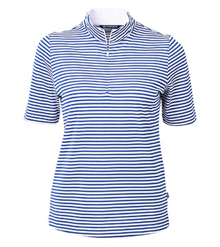 Ladies Virtue Eco Pique Stripe Recycled Top