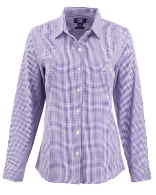 Ladies' Skyline Epic Confidence Recycled Gingham Long Sleeve Dress Shirt