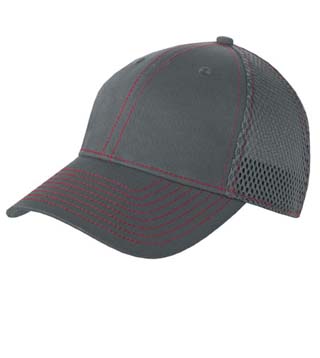 Stretch Mesh Contrast Stitch Cap